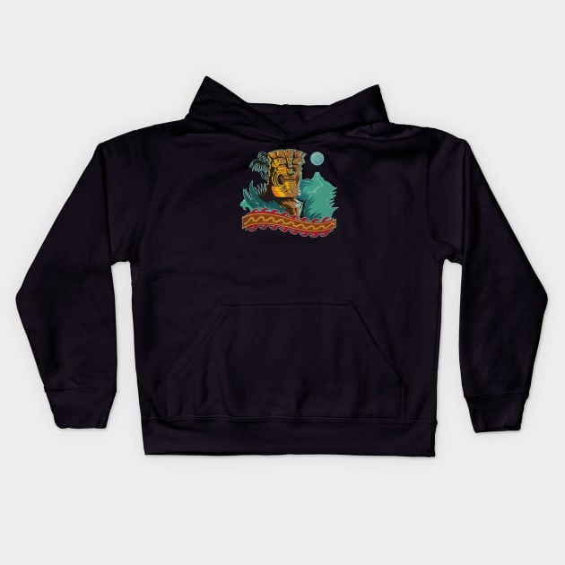 Tikilandia King Of Spades Kids Hoodie by zerostreet